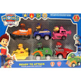 ست سگ های نگهبان ۶ عددی با ماشین عقب کش paw patrol