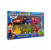 ست سگ های نگهبان ۶ عددی با ماشین عقب کش paw patrol