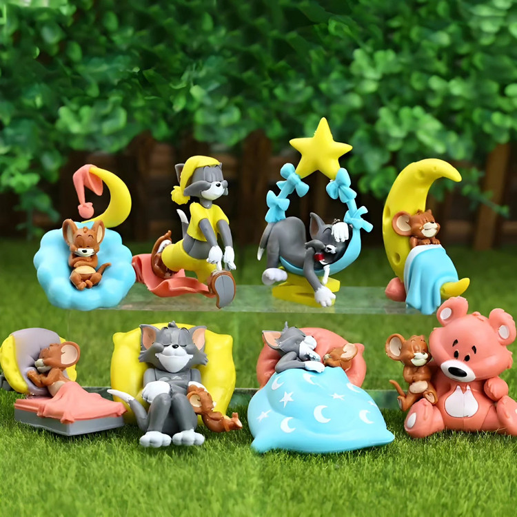 فیگور تام و جری مجموعه 8 عددی Tom cat and Jerry mouse figure